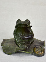 Antique French incense holder - frog