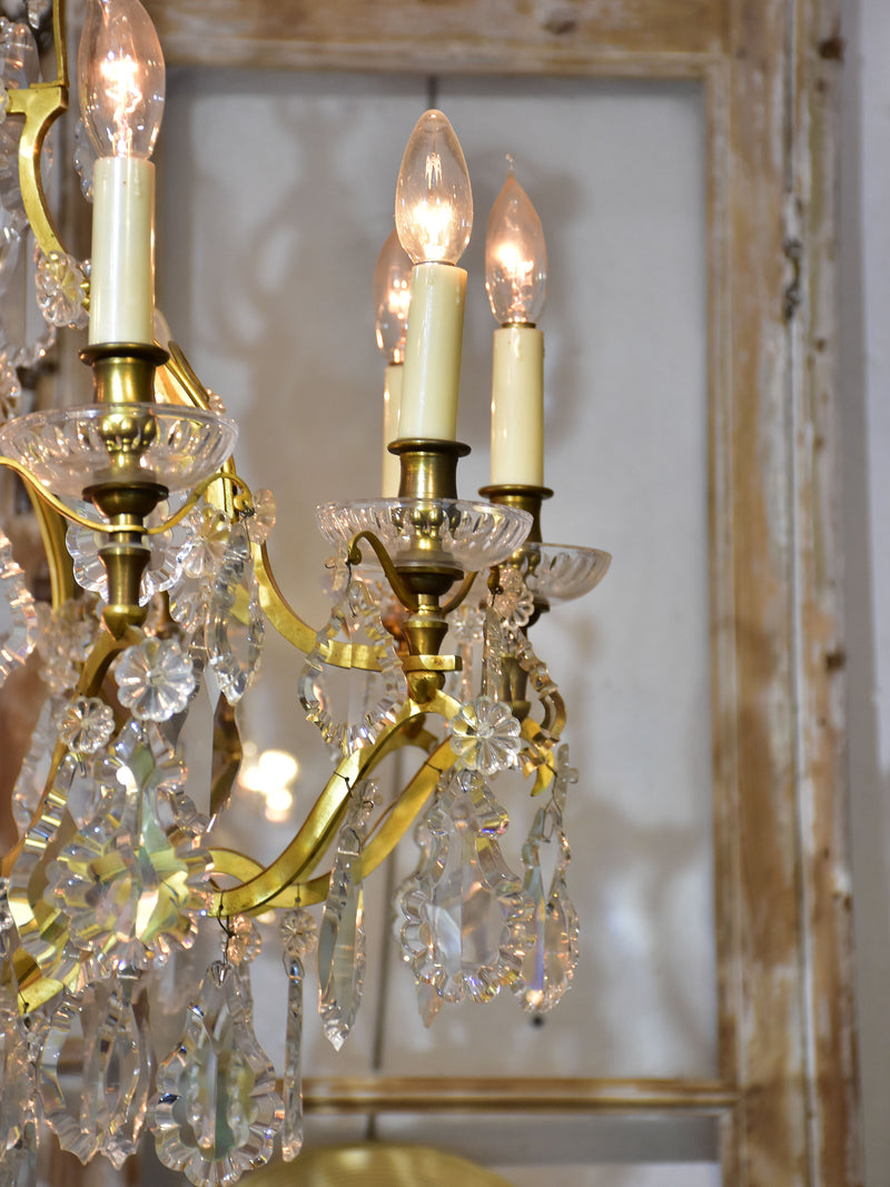 Antique French crystal chandelier - 12 branches