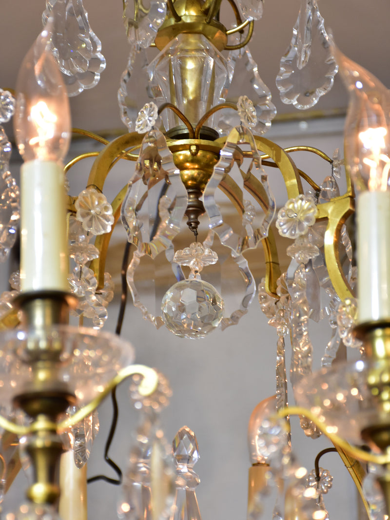 Antique French crystal chandelier - 12 branches