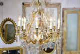 Antique French crystal chandelier - 12 branches