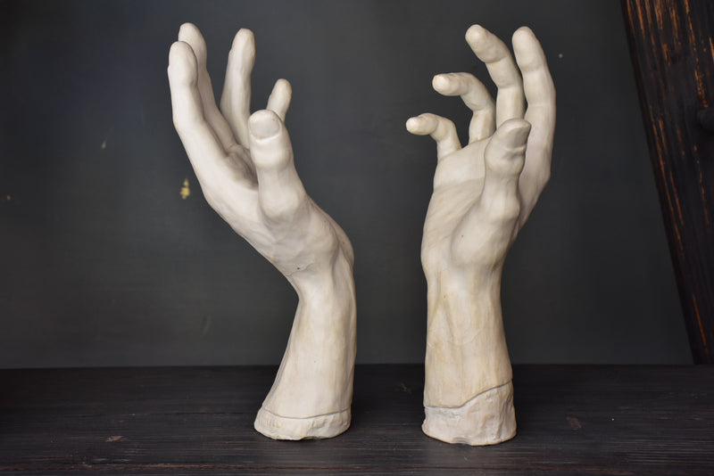 Porcelain sculpture by Albert Spinelli – pair of hands