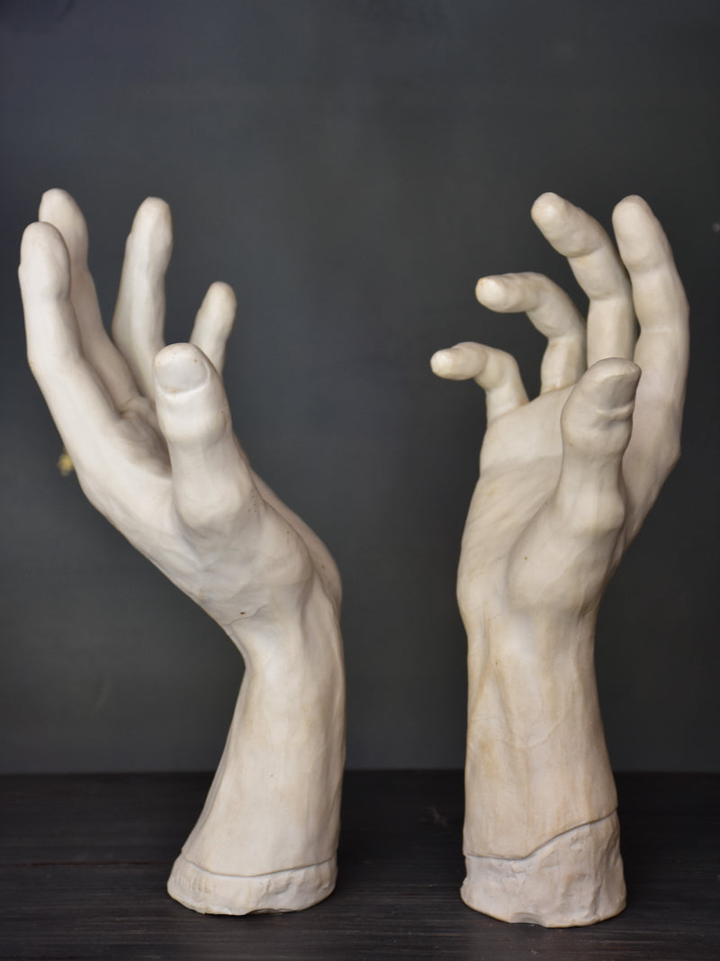 Porcelain sculpture by Albert Spinelli – pair of hands