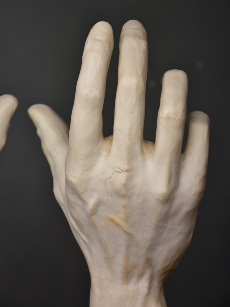Porcelain sculpture by Albert Spinelli – pair of hands