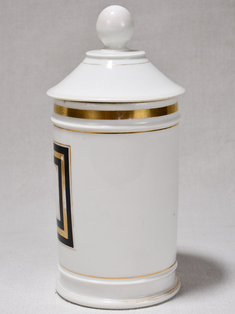 Napoleon III pharmacy jar - Cire blanche 10¼"