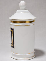 Napoleon III pharmacy jar - Cire blanche 10¼"