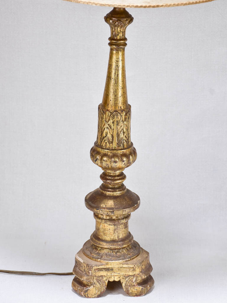 Pair of 18th-century French candlestick lamps 34¼"