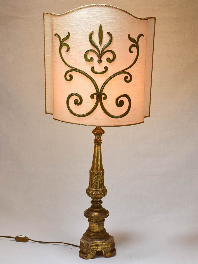 Pair of 18th-century French candlestick lamps 34¼"