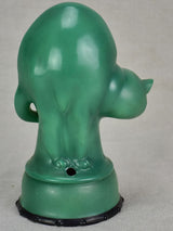 1930's French children's lamp - blue / green cat