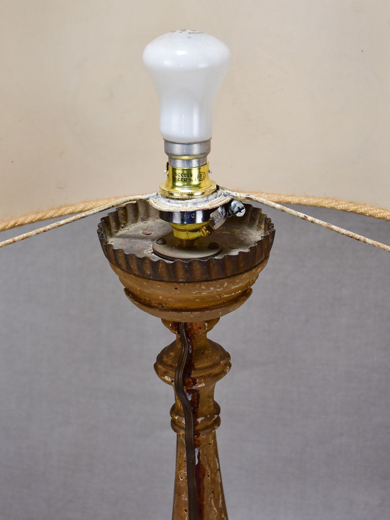 Pair of 18th-century French candlestick lamps 34¼"
