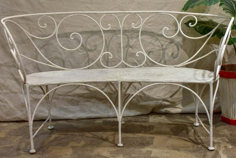 Antique French garden bench seat 56"