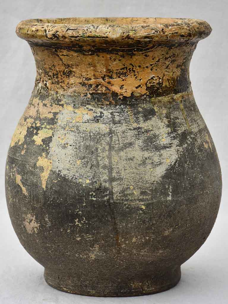 Small rustic antique olive jar 15¼"