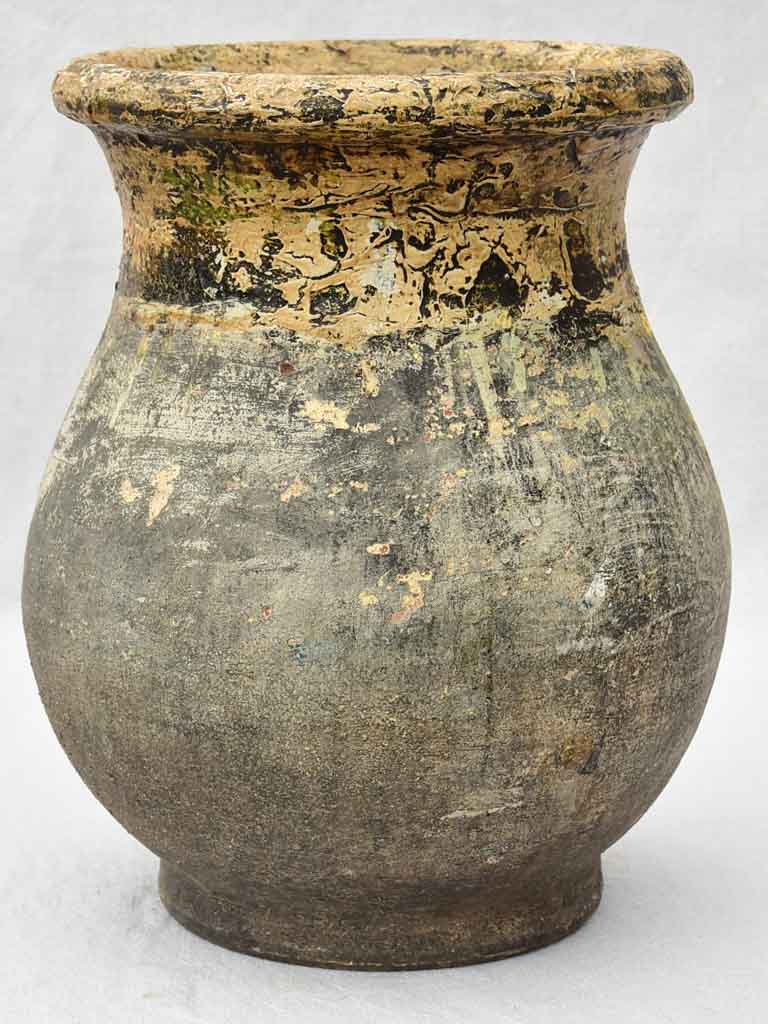 Small rustic antique olive jar 15¼"