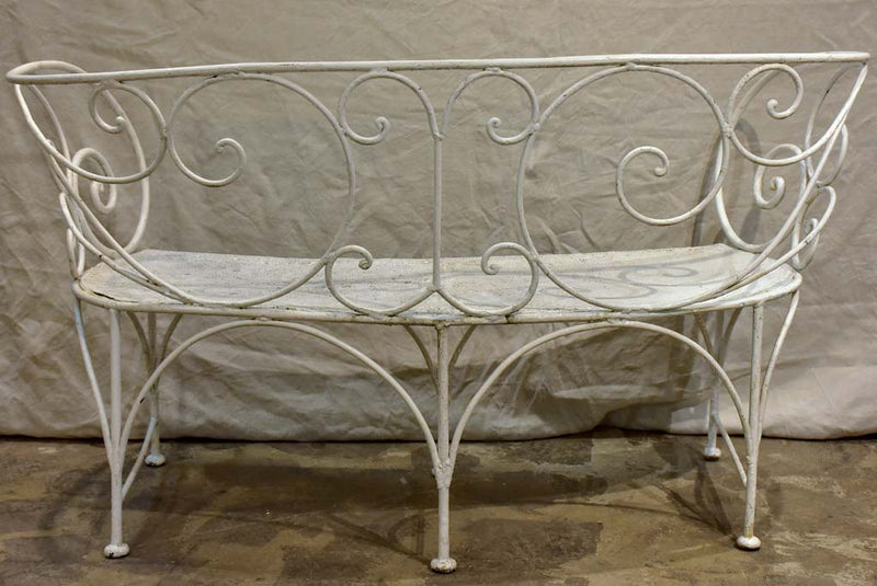 Antique French garden bench seat 56"