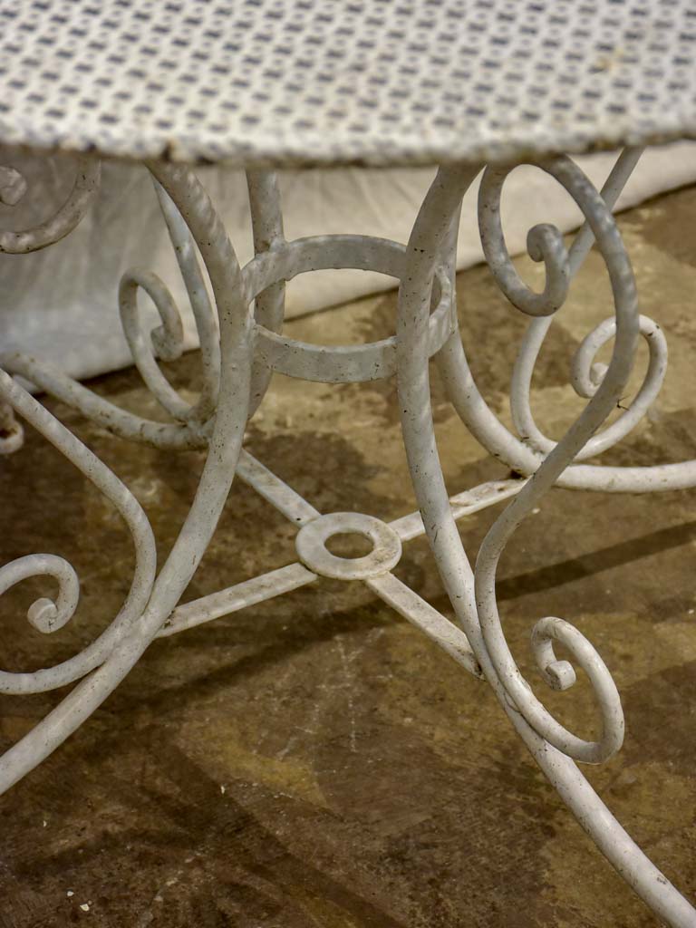Antique French garden setting - round table and five chairs