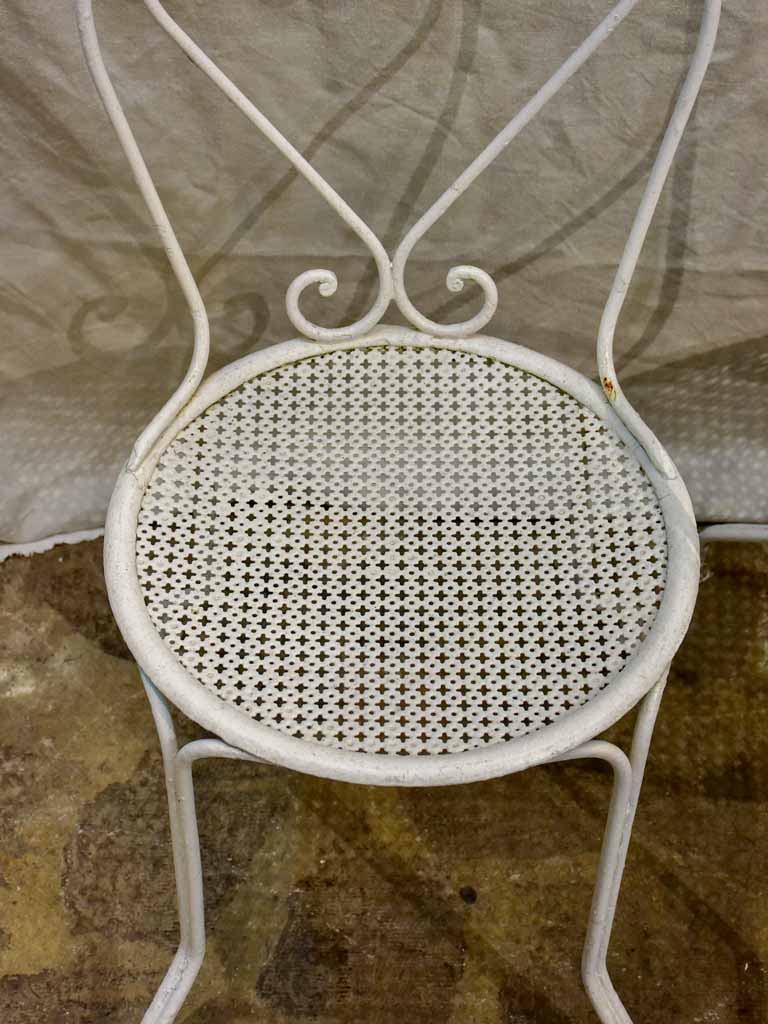 Antique French garden setting - round table and five chairs