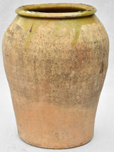 Antique olive jar with green glaze 16½"