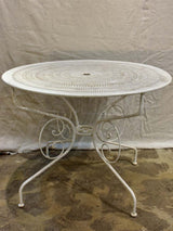 Antique French garden setting - round table and four chairs