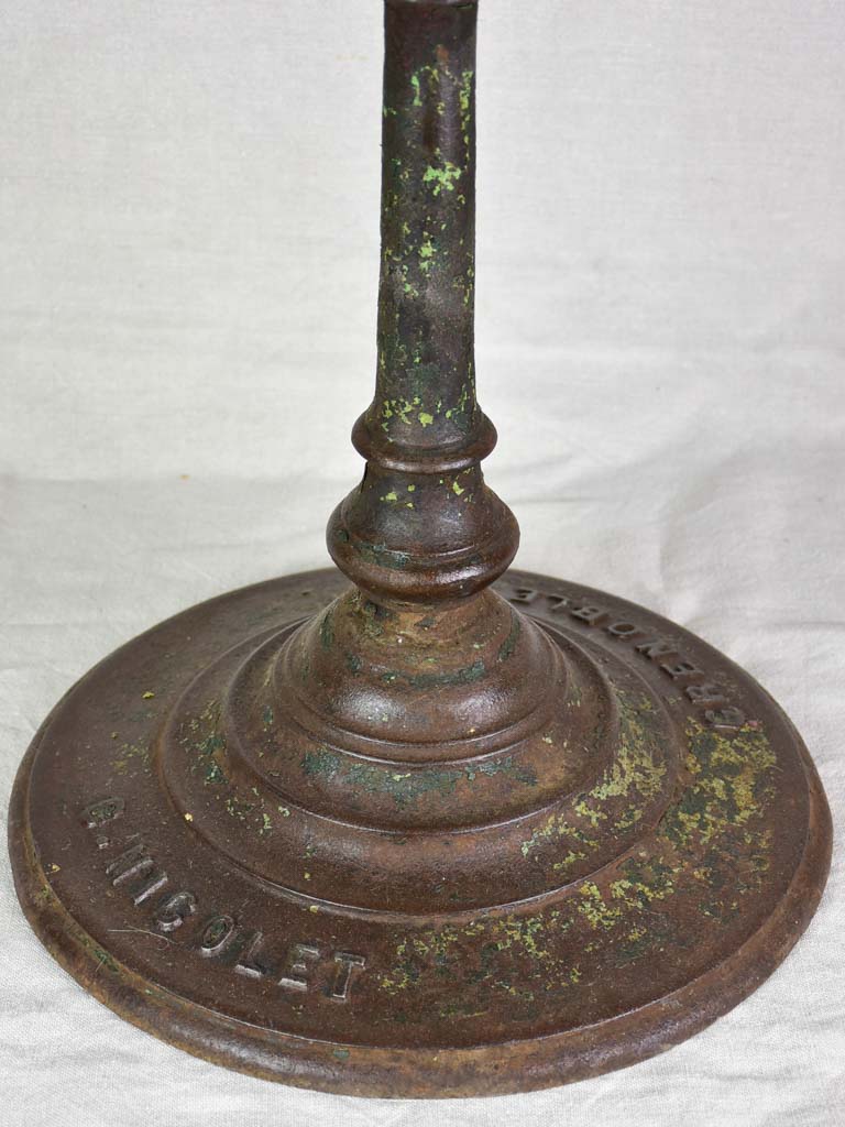 Antique French bistro table with stone top - Grenoble