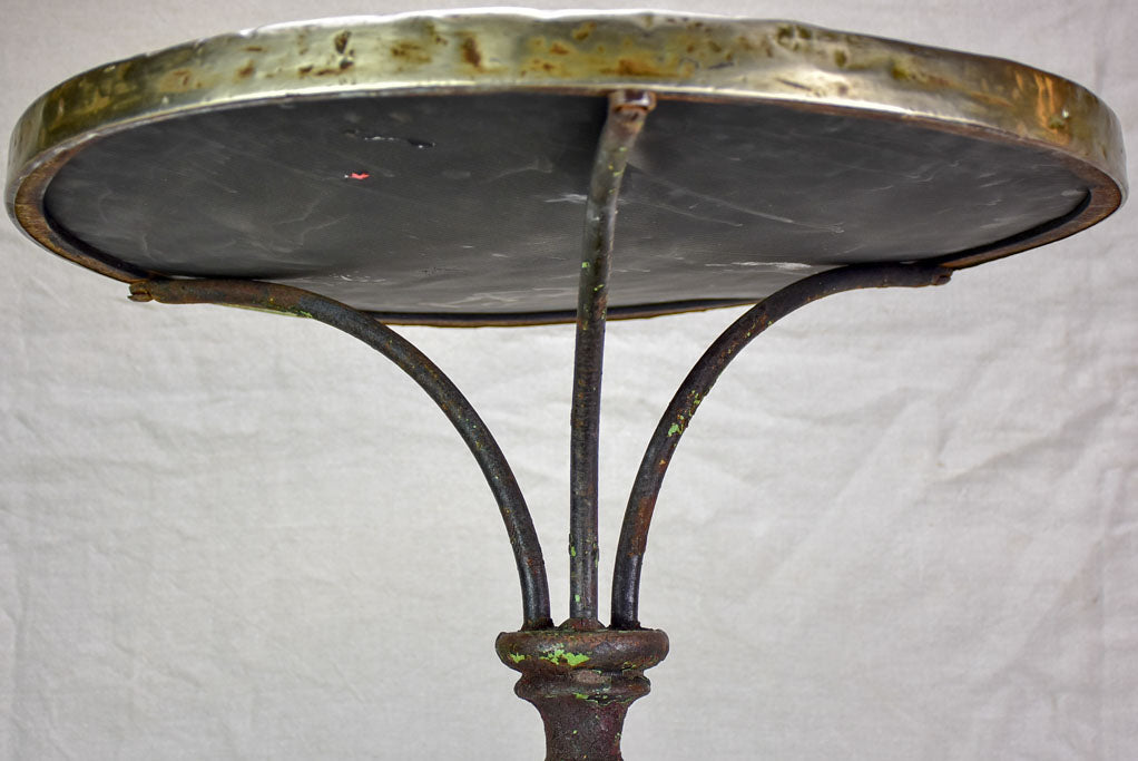 Antique French bistro table with stone top - Grenoble