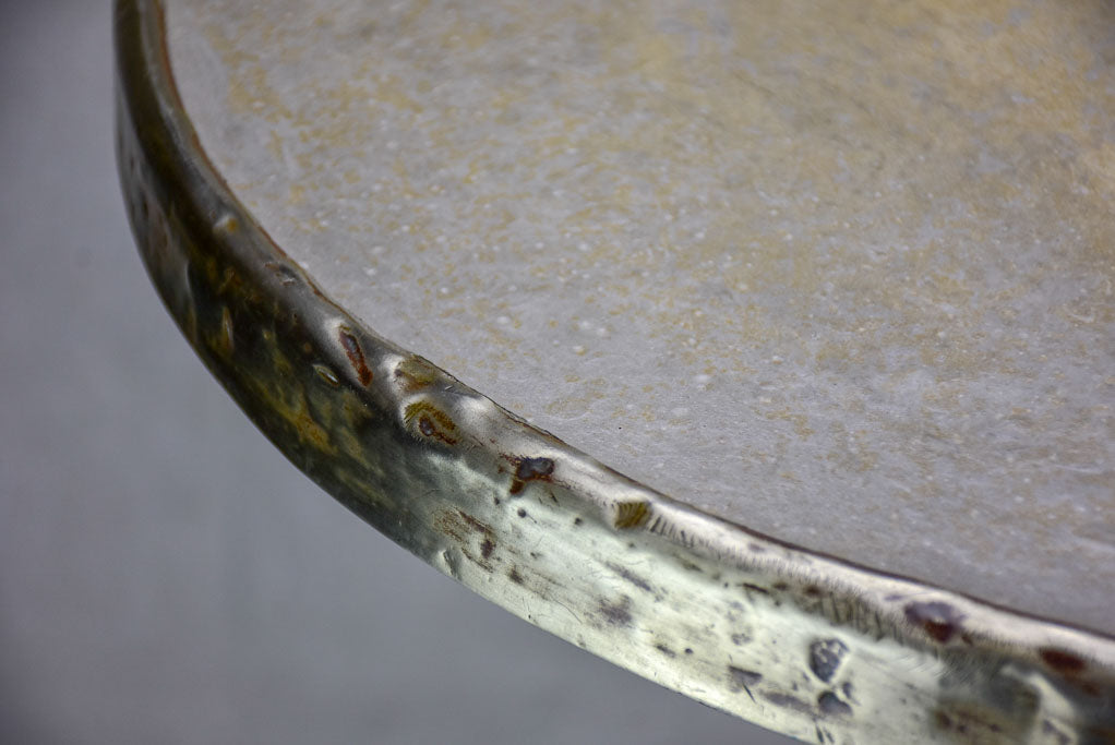 Antique French bistro table with stone top - Grenoble