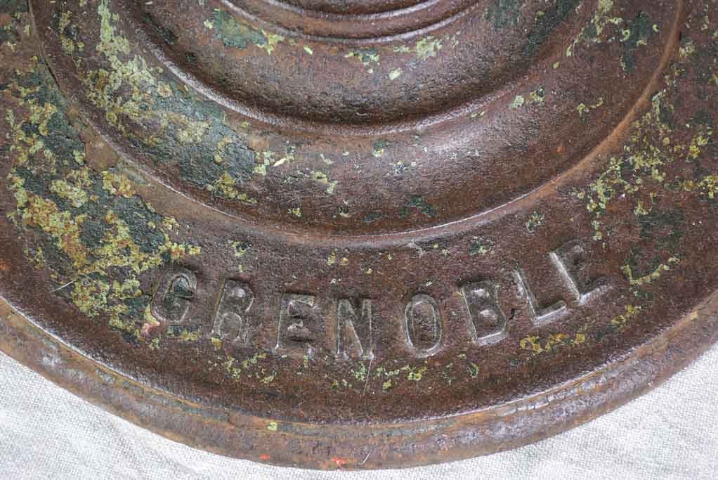 Antique French bistro table with stone top - Grenoble