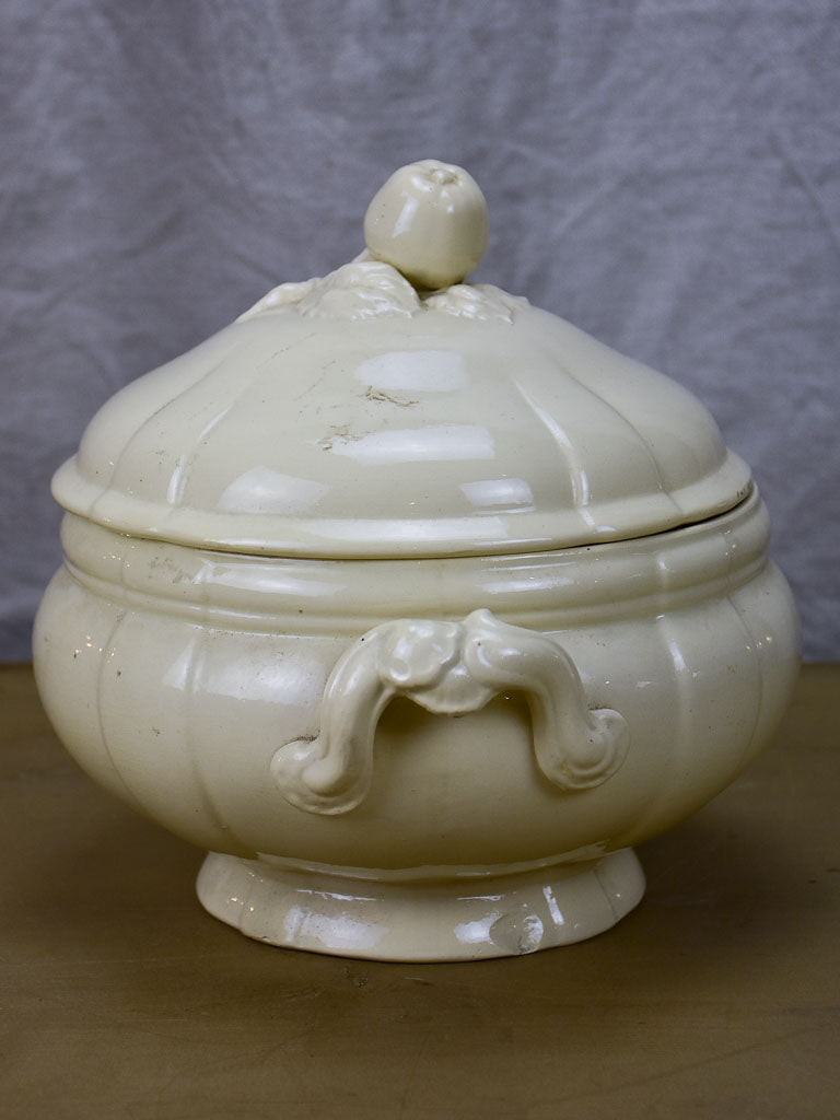 19th Century Digoin soup tureen - cream
