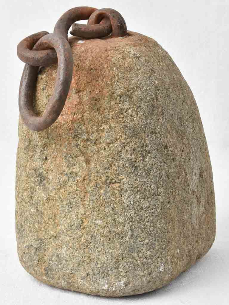 Large antique stone counterweight 12¼"
