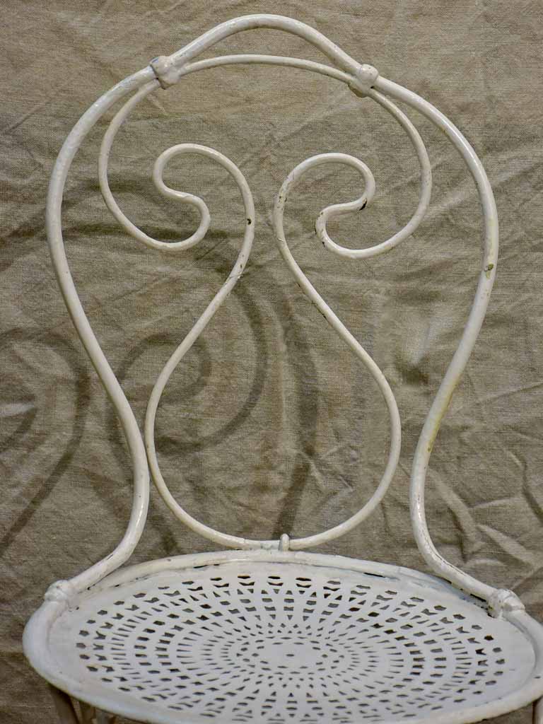 Antique French garden setting - round table and four chairs