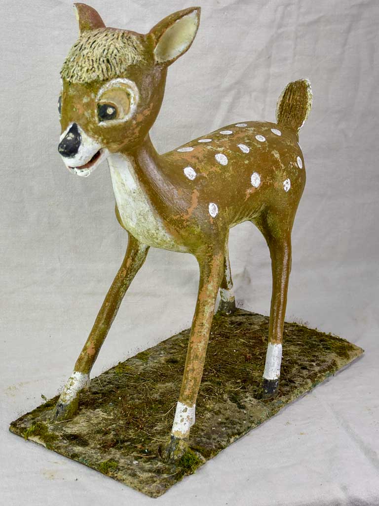 Mid century garden sculpture of Bambi 25¼"