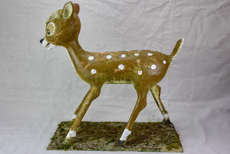 Mid century garden sculpture of Bambi 25¼"
