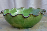 Vintage French bowl with rippled edge