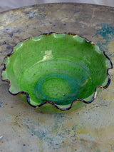 Vintage French bowl with rippled edge