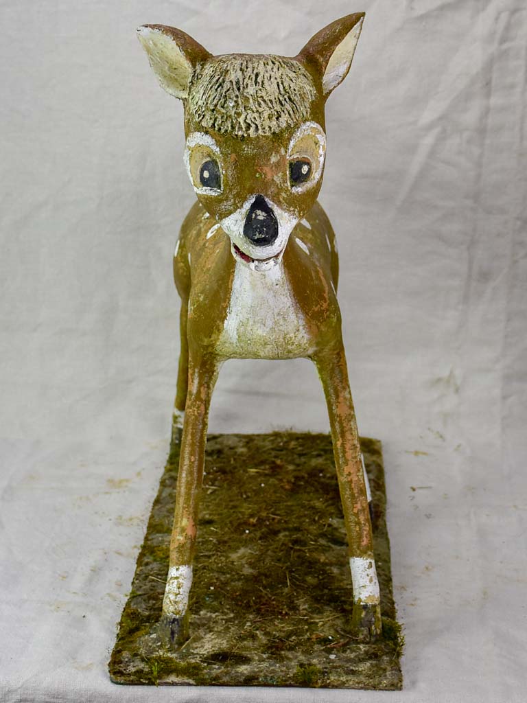 Mid century garden sculpture of Bambi 25¼"