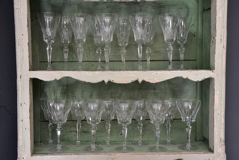 Set of twelve antique French crystal wine glasses – Chez Pluie