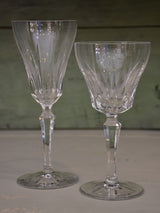 Circa 1930’s French crystal wine glasses