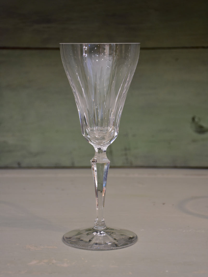 Set of twelve antique French crystal wine glasses – Chez Pluie