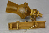 Mid century wall sconce made from fine bamboo