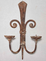 Pair of wrought iron wall sconces 17¼"