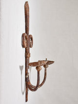 Pair of wrought iron wall sconces 17¼"