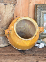 Confit pot, large, ocher glaze, late-19th-century