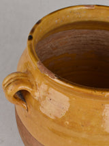 Confit pot, antique yellow-ocher glaze, large 12¼"