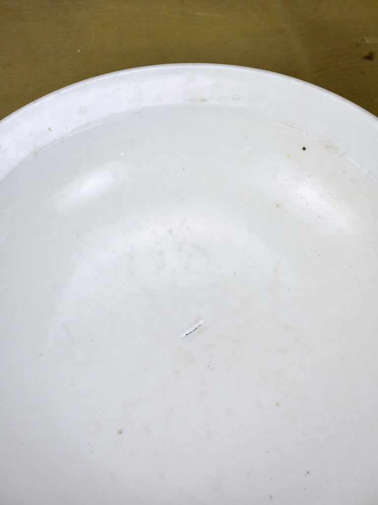 French vintage AH & Co white porcelain bowl
