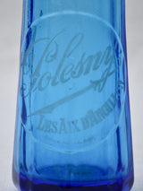 Blue fluted early twentieth century seltzer siphon - Polesny