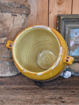 Large confit pot, ocher glaze, late-19th-century