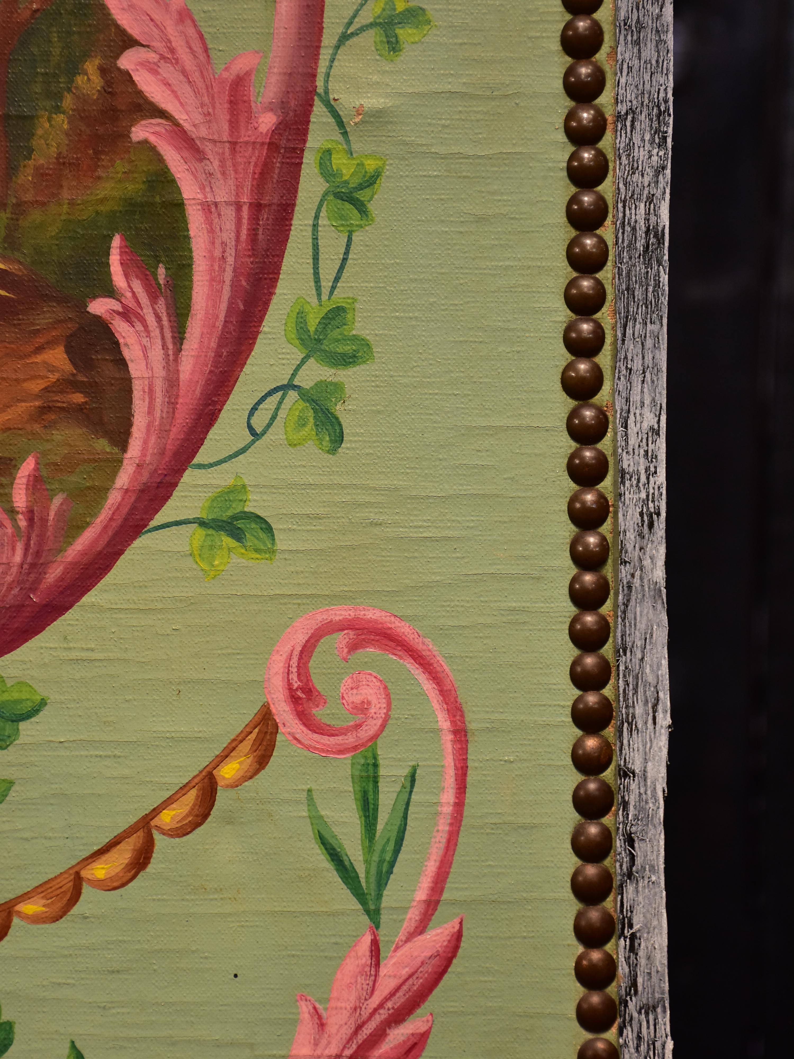 Antique French Triptych - oil on canvas