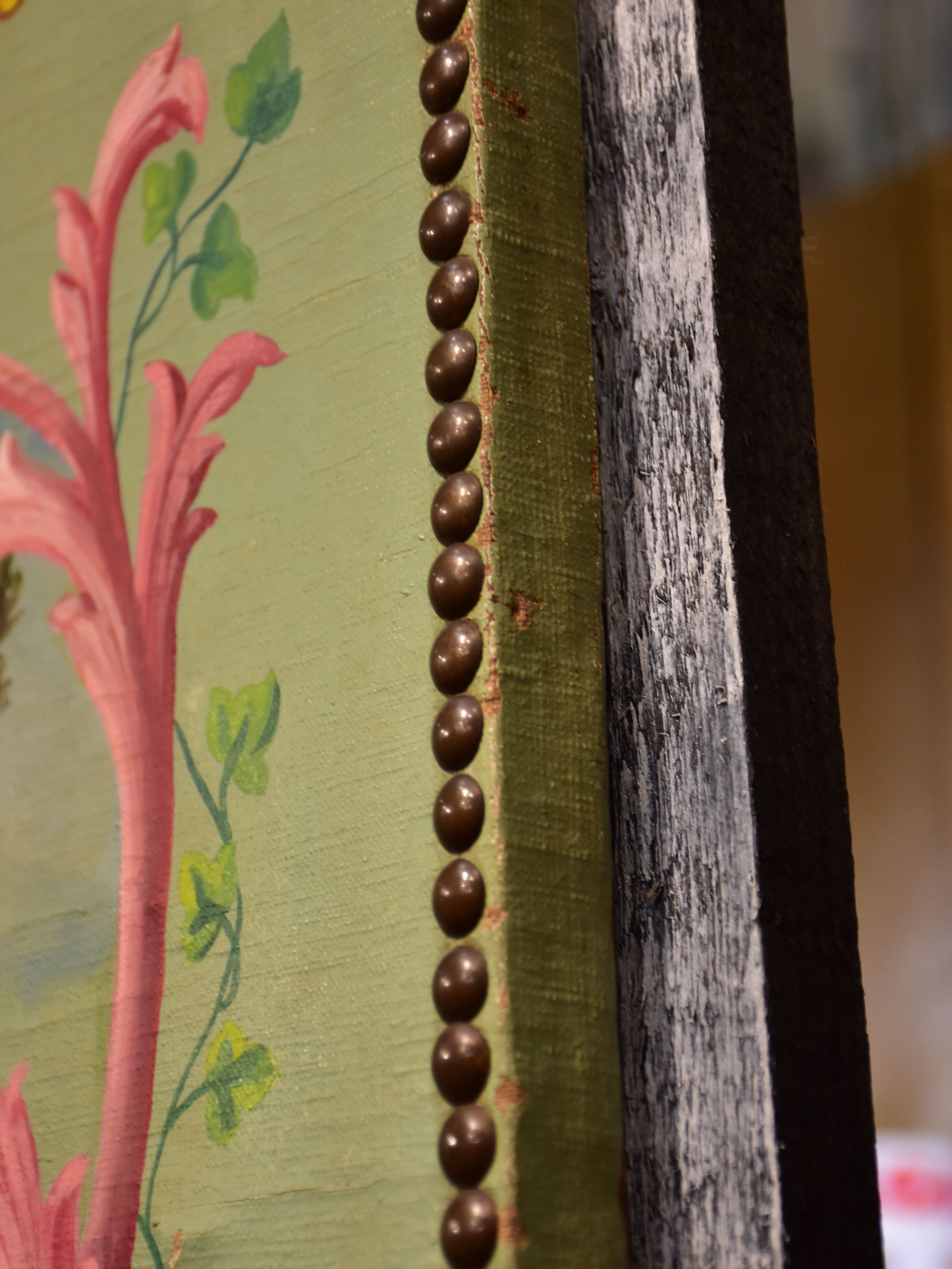 Antique French Triptych - oil on canvas