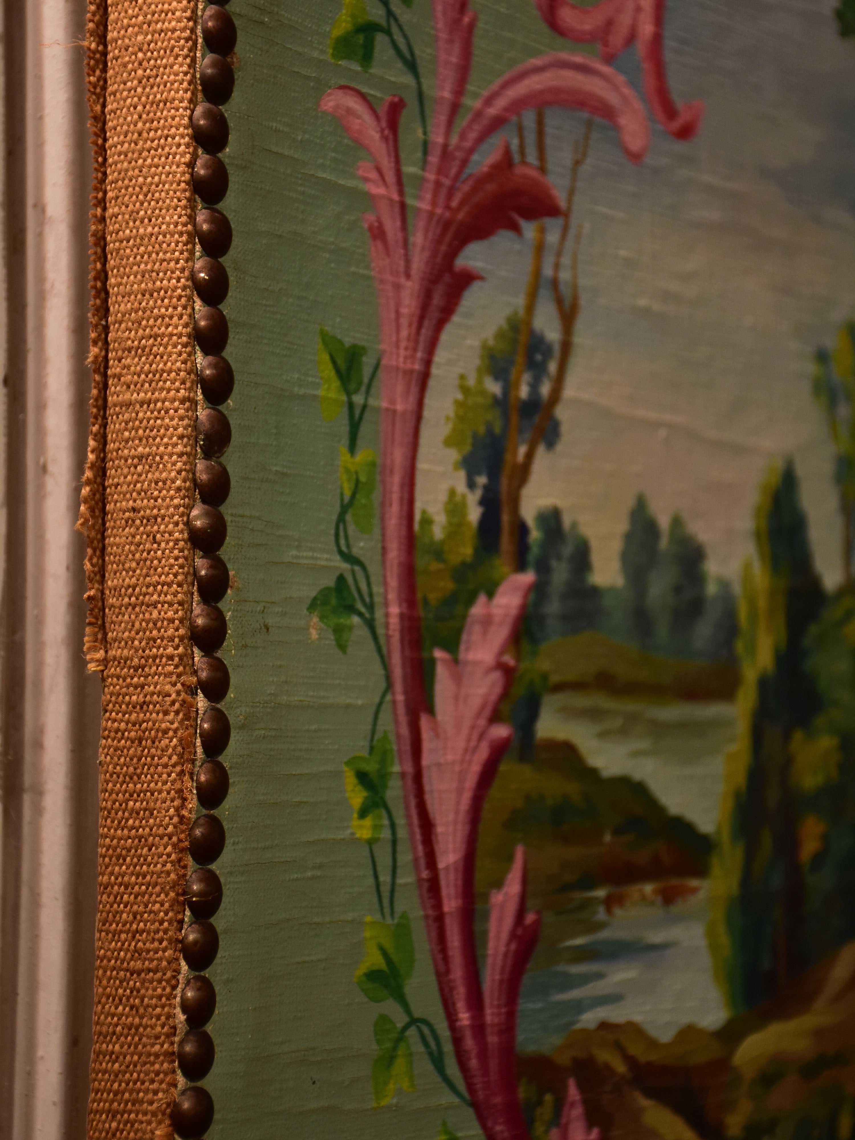 Antique French Triptych - oil on canvas