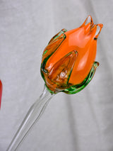 Collection of six 1960's Murano glass flowers 20"