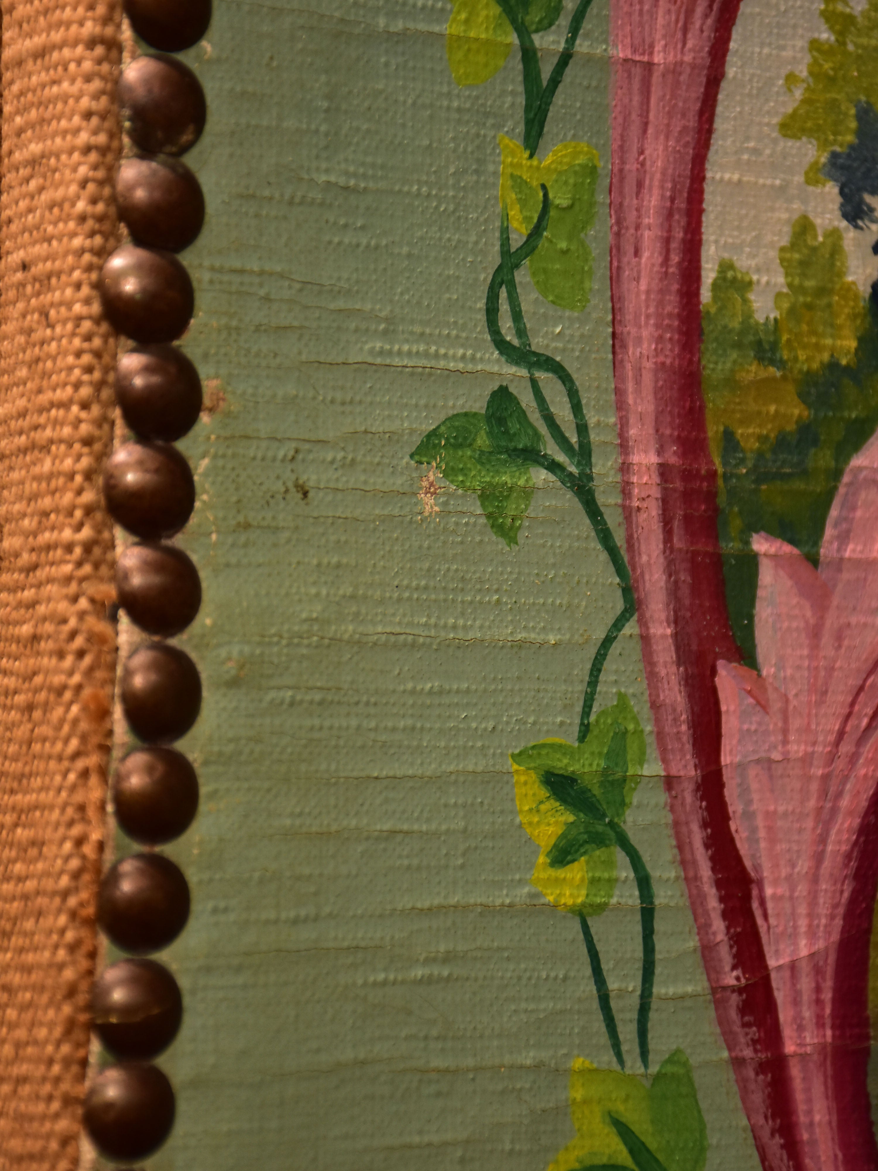 Antique French Triptych - oil on canvas