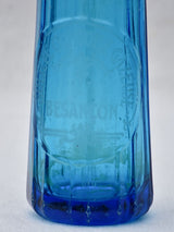Blue fluted early twentieth century seltzer siphon - Comtoise gazeuse